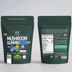 Organic Ashwagandha & Lions Mane Mushroom Gummies - Reishi, Cordyceps, Turkey Tail, Maitake, Shitake & Chaga, Immune Support & defense, Brain Boost, Vegan, All-in-One Superfood supplement | 80 gummies