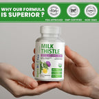 Milk Thistle Extract 9105mg – Fortified with Dandelion Root, Turmeric, Black Pepper, NAC, Choline & Taurine – 80% Standardized Silymarin for Liver Support – GMO-Free, Gluten-Free, Soy-Free 120 Tablets