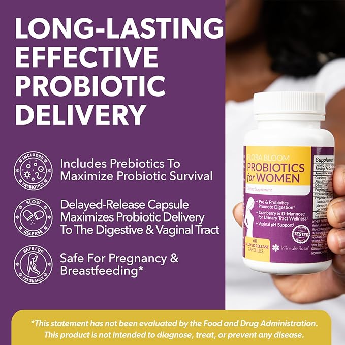 Probiotics for Women with Aloe Vera, and D-Mannose for Complete Wellness That Supports: UTI; BV; YI, and Vaginal Health and is Non-GMO - Vegan with 240 Veg Pills