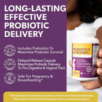 Probiotics for Women with Aloe Vera, and D-Mannose for Complete Wellness That Supports: UTI; BV; YI, and Vaginal Health and is Non-GMO - Vegan with 240 Veg Pills