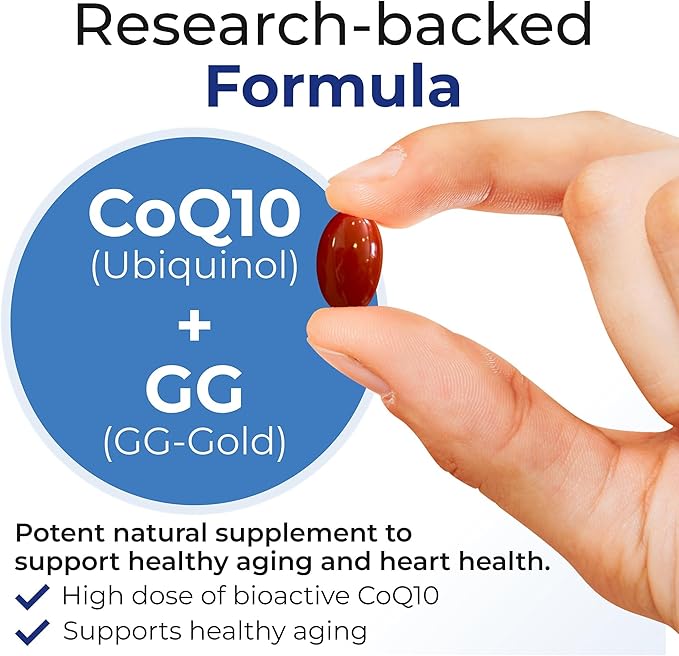 Xtendlife Xtend-Quinol CoQ10 Supplement for Heart Health, Cellular Energy, and Aging Health - Ubiquinol and GG for CoEnzyme Q10 Production - 60 Day Supply