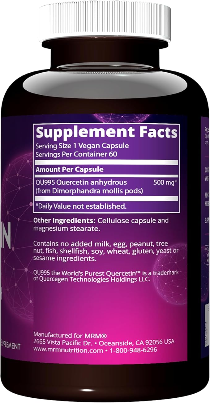 MRM Quercetin 500mg, 60 Vegetarian Capsules