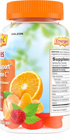 Emergen-C 750mg Vitamin C Gummies for Adults, Immunity Gummies with B Vitamins, Gluten Free, Orange, Tangerine and Raspberry Flavors, Back to School Essentials - 45 Count