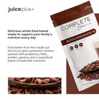 Complete by JuicePlus+ Single Serve Dutch Chocolate Shakes - Plant-Based Nutrition - Vegan, Gluten-Free, Non-GMO, Kosher, Whole Food Based Shake Powder with Protein, Fiber & Prebiotics - 15 Servings