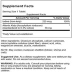 Swanson Premium Brand Kelp - Natural Iodine Source Supporting Thyroid Health - Mineral Supplement w/Iodine Source Standardized 0.4% - (250 Tablets, 225mcg Each)