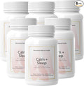 Nourished Natural Health Calm + Sleep – Relaxation & Melatonin-Free Sleep Supplement for Women, Cortisol Support with Ashwagandha, L-Theanine, Magnesium & Valerian Root–Vegan & Non-GMO – 360 Capsules
