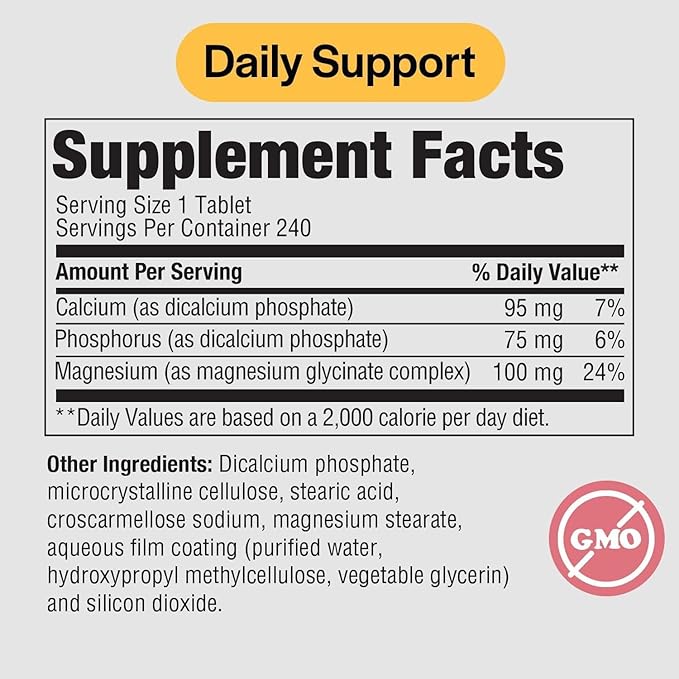 PureFormulas Magnesium Glycinate 100 mg Daily Support for Stress, Nerves, Sleep, Muscles, Metabolism Pure Magnesium Glycinate Supplement for Women and Men Magnesio Non-GMO 240 Tablets