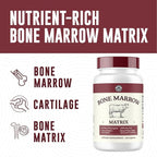 Bovine Bone Marrow Supplement - 100% Grass Fed and Pasture Raised in New Zealand- Freeze Dried, 3rd Party Lab Tested, Non GMO, No Fillers – Supports Collagen, Joint, Bone & Immune Health- 180 Capsules