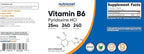 Nutricost Vitamin B6 (Pyridoxine HCl) 25mg, 240 Capsules - Non-GMO, Gluten Free and Vegetarian Friendly