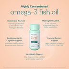 True Grace Omega-3 Fish Oil - 180 Softgels - 1400 mg EPA + DHA - Brain, Heart, Joint & Immune Health - Organic, Gluten Free, Soy Free