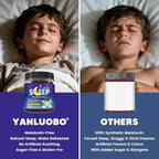Kids Sleep Gummies Melatonin Free - with Magnesium Glycinate, Lemon Balm, L-Theanine & GABA - Calming Relaxation, Support Natural Sleep, Quiet Mind - Berry Flavor, Non-Habit Forming, 120 Count
