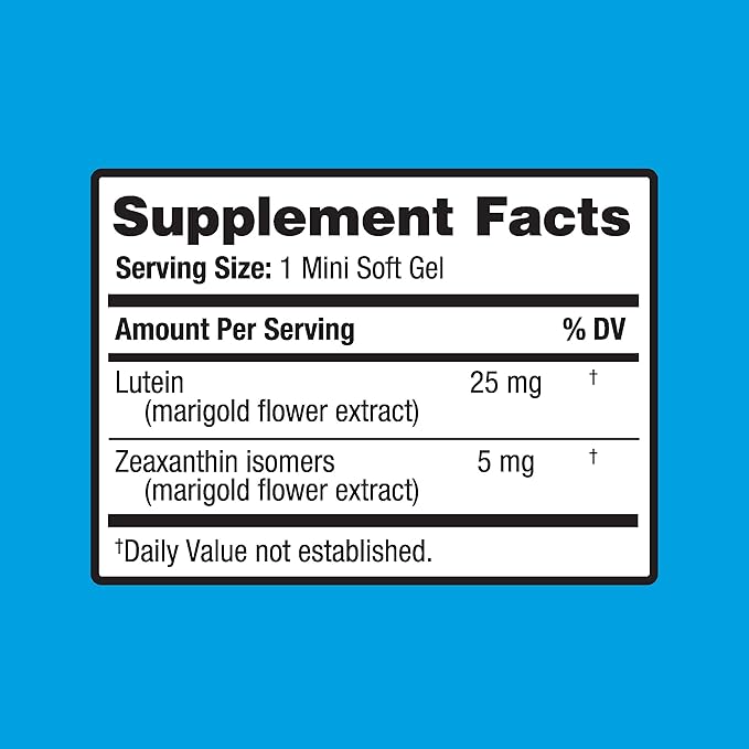 Ocuvite Blue Light Lutein & Zeaxanthin Supplement, Eye Vitamin for Eye Strain, Vision & Ocular Health Support, Softgels for Screen & Sunlight Exposure, 30 Softgels