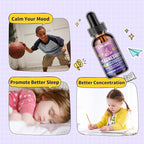 Kids Magnesium Liquid Drops-Magnesium Glycinate Liquid for Kids Supplement-w/L-theanine, Omega-3, Vitamin B6, D3 - for Sleep, Relaxation, Brain, Bones - Pineapple Flavor, 4 Fl Oz