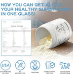 Colostrum Supplement Powder for Humans - Organic Bovine Colostrum Supplement for Gut Health, Hair Growth, Beauty, and Immune Support - Unflavored (73 Servings)