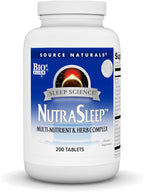Source Naturals NutraSleep, Melatonin-Free Multi-Nutrient & Herb Complex, Vegetarian Formula for Relaxation Support - 200 Tablets