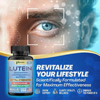 Lutein Supplement with Zeaxanthin, Ashwagandha, Saffron, Green Tea Extract, Glucomannan, Eye Vitamins for Adults, Vision Health Supplement, Plant-Based Formula for Daily Support (60 Caps)