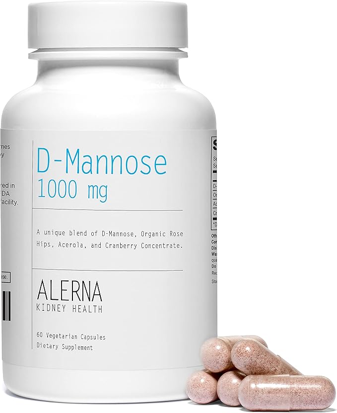 D-Mannose 1000 mg - Urinary Tract Health - with Cranberry Concentrate, Organic Rose Hips, Acerola Extract - 60 Vegetarian Capsules (Pack of 3)