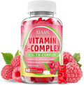 Vitamin B Complex Gummies for Women & Men - Vitamin B12, B1, B2, B3, B5, B6, B-Complex Vitamin Supplements for Energy & Immune Support, Sugar-Free/Vegan/Gluten-Free, Raspberry Flavor 60 Count