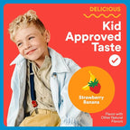 SmartyPants Kids Zero Sugar Multivitamin Gummies: Omega-3, Vitamins D, C, A, Plant-Based, Gluten Free, Strawberry Banana Flavor, 60 Count (30 Day Supply)