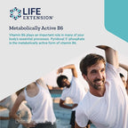 Life Extension Pyridoxal 5'-Phosphate Caps—Vitamin B6, 100 mg, Bioactive B6 for Cardiovascular, Kidney & Nerve Health—Gluten-Free, Non-GMO, Vegetarian—60 Vegetarian Capsules