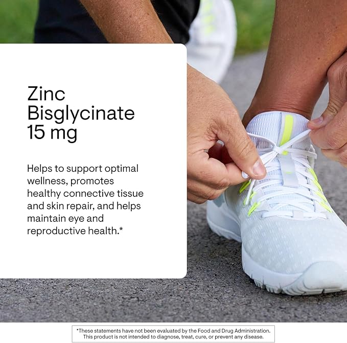 THORNE - Zinc Bisglycinate 15 mg - Highly Absorbable Zinc Supplement - Supports Immune System, Eye, Skin & Reproductive Health* - Third-Party Certified - Gluten, Dairy & Soy-Free - 60 Capsules