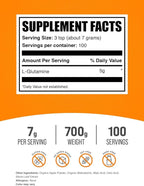 BulkSupplements.com L-Glutamine Powder - Glutamine Supplement, Amino Acid Supplement - Sour Green Apple Flavor, 7g per Serving, 700g (1.5 lbs) (Pack of 1)