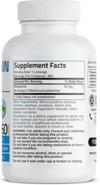 Bronson Melatonin 10 MG Fast Dissolve Peppermint Tablets, Promotes Relaxation, 360 Chewable Vegetarian Lozenges