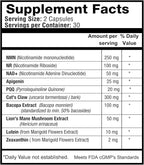 1LifeScience Cognition & Vision Support Supplement – NMN, Lion’s Mane, Cat’s Claw, Apigenin, PQQ & Lutein – NAD+ Support Formula – cGMP Made in USA – 60 Caps