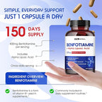 Vital Herbal Liposomal Benfotiamine with Alpha Lipoic Acid - Maximum Potency- Support Healthy Metabolism