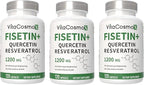 Fisetin Quercetin Resveratrol Supplement, 1,200 mg, 120 Veggie Capsules 100% Vegetarian, Non-GMO & Gluten Free (3)
