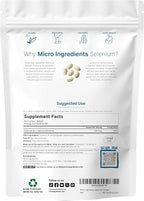 Micro Ingredients Selenium Supplements for Women & Men 200mcg, 500 Softgels with Coconut Oil | Essential Trace Mineral as Selenomethionine | Antioxidant for Energy, Heart, & Immune Support
