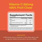 Natural Factors, Vitamin C 500 mg, Kids Chewable to Support Healthy Bones and Teeth, Tangy Orange, Vegan, Non-GMO, 90 wafers (90 servings)