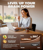 10-In-1 Mushroom Gummies with KSM-66 Ashwagandha & Magnesium Threonate Boosts Focus, Memory & Cognitive, 120 Ct Mushroom Supplement with Vitamin D3 & B12 for Immunity & Energy, Vegan, Blueberry Flavor