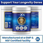 Genex Formulas Pure NMN Powder 100 Grams, Instant Dissolve, Shelf Stable, Non-Synthetic, PVP Free, Ultra-Low Density, 99.9% Pure NMN, Made in a US-Based, GMP, NSF & FSSC 22000 Certified Facility