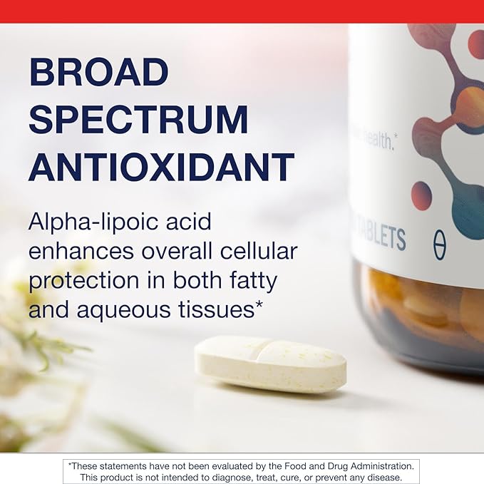Metagenics Alpha-Lipoic Acid 300 mg - Metabolism & Antioxidant Support Supplement for Tissue, Brain & Heart Health* - Non-GMO, Gluten-Free, Vegan, Soy-Free - GMP Certified Facility - 60 Tablets