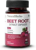 Beetroot Capsules 800mg Tablets | Heart Health, Blood Pressure Support Supplement for Natural Energy & Antioxidant Boost Extract Supplement | Ayurveda Suggested (60 Vegan Capsules)