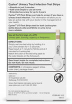 Cystex Urinary Tract Infection Support Cranberry Prebiotic Supplement for UTI Protection & Urinary Health Maintenance, D-Mannose & Vitamin C, 7.6 oz (2 Pack) + Cystex Urinary Tract (UTI) Test Strips for Women & Men, FSA HSA Eligible & Approved, at Home...