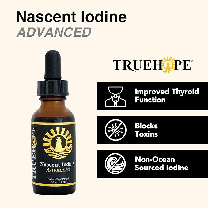 Pure Nascent Iodine Liquid Supplement - Potent Tincture, Fast-Absorbing, No Fillers, Binders or Additives, Pure Nascent Iodine Advanced 2% Drops 1 Fl Oz, 30 ml