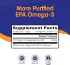 OmegaVia EPA 500, Purified Omega-3 Fish Oil Supplement, 500 mg EPA in Triglyceride Form, Burpless Fish Oil, Non-GMO, Gluten-Free, IFOS 5-Star, 120 Softgels (Pack of 2)