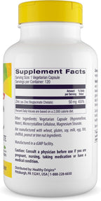 Healthy Origins Zinc Bisglycinate Chelate 50 mg, 120 Veggie Capsules - Featuring Albion Minerals TRAACS High Bioavailability Complex, Supports Immune & Metabolic Health & Skin Cellular Support