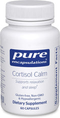 Pure Encapsulations Cortisol Calm - Supports Cortisol Health & Relaxation - Contains Ashwagandha, Magnolia Bark, Rhodiola Rosea & L-Theanine - Restful Sleep* - 60 Capsules