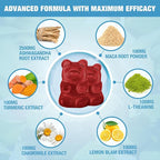 Organic Ashwagandha Gummies - with Turmeric Extract, L-Theanine & Vitamin B12 - Ashwagandha Ksm 66 for Immune Support & Increased Energy - Non GMO, Vegan - 120 Count