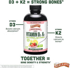 Barlean's Pack of 2 Vitamin D3+K2 Liquid Supplement for Kids and Adults, 5000 IU Vitamin D, Pink Lemonade, Non-GMO, Gluten and Dairy Free, 5.6 oz Each
