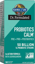 Garden of Life Dr. Formulated Pre, Post & Probiotics Calm 50 Billion CFU Daily 3-in-1 Complete Supplement with Ashwagandha – Mood Support, Digestive & Immune Support, 30 Vegetarian Capsules
