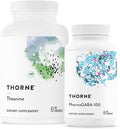 THORNE - Relax & Restore Bundle - L-Theanine and PharmaGABA-100 Duo for Stress Relief & Relaxation - 60 to 90 Servings