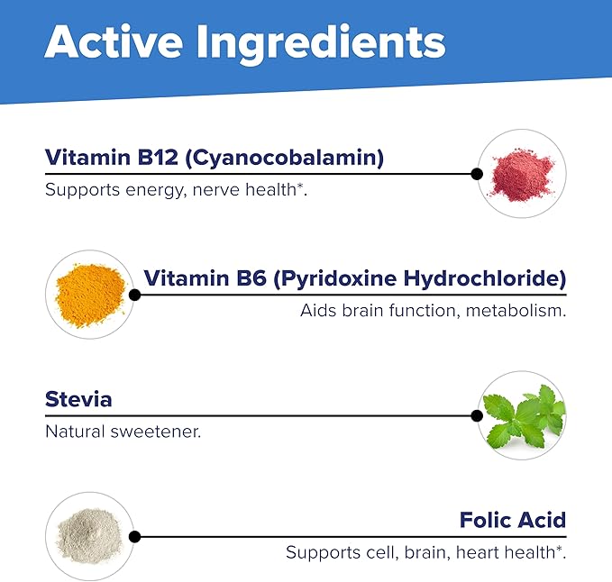Superior Source No Shot Vitamin B-12 Cyanocobalamin 1000 mcg, B-6, Folic Acid 400 mcg - Support Brain & Heart Health - Aids Natural Energy Levels - 100 Sublingual Dissolving Tablets