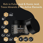 Shilajit Resin with Fulvic Acid & Trace Minerals, Original Siberian Shilajit Pure with 85+ Humic Acid Supplement Gel for Energy & Immune System - 100 Serving / 50g