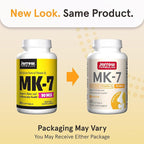 Jarrow Formulas MK-7 90mcg-Bioactive Form of VIT K2-60 Servings(Softgels)-for Bone & CV Health-VIT K2 MK-7 Dietary Supp-K2 VIT Supp MK-7-Gluten Free,12 Pack