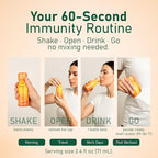 ALFA VITAMINS Vitamin C Shot 1000mg with Zinc, Ginger & Echinacea – Supports Immune Health & Daily Wellness – Orange Flavor – 2.4 FL Oz Bottle – 4 Pack