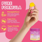 Feminine Vaginal Probiotics Gummies, Supports pH Balance & Digestive Health, Slippery Elm for Women, Suagr-Free, Veagn, Pineapple Flavor, 60 Count